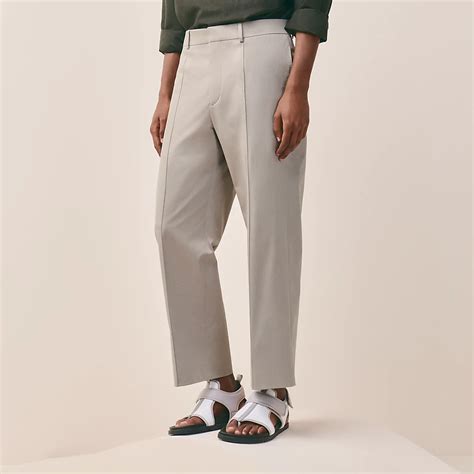 hermes white cotton ladies pants that looks denim|Hermes pants for women.